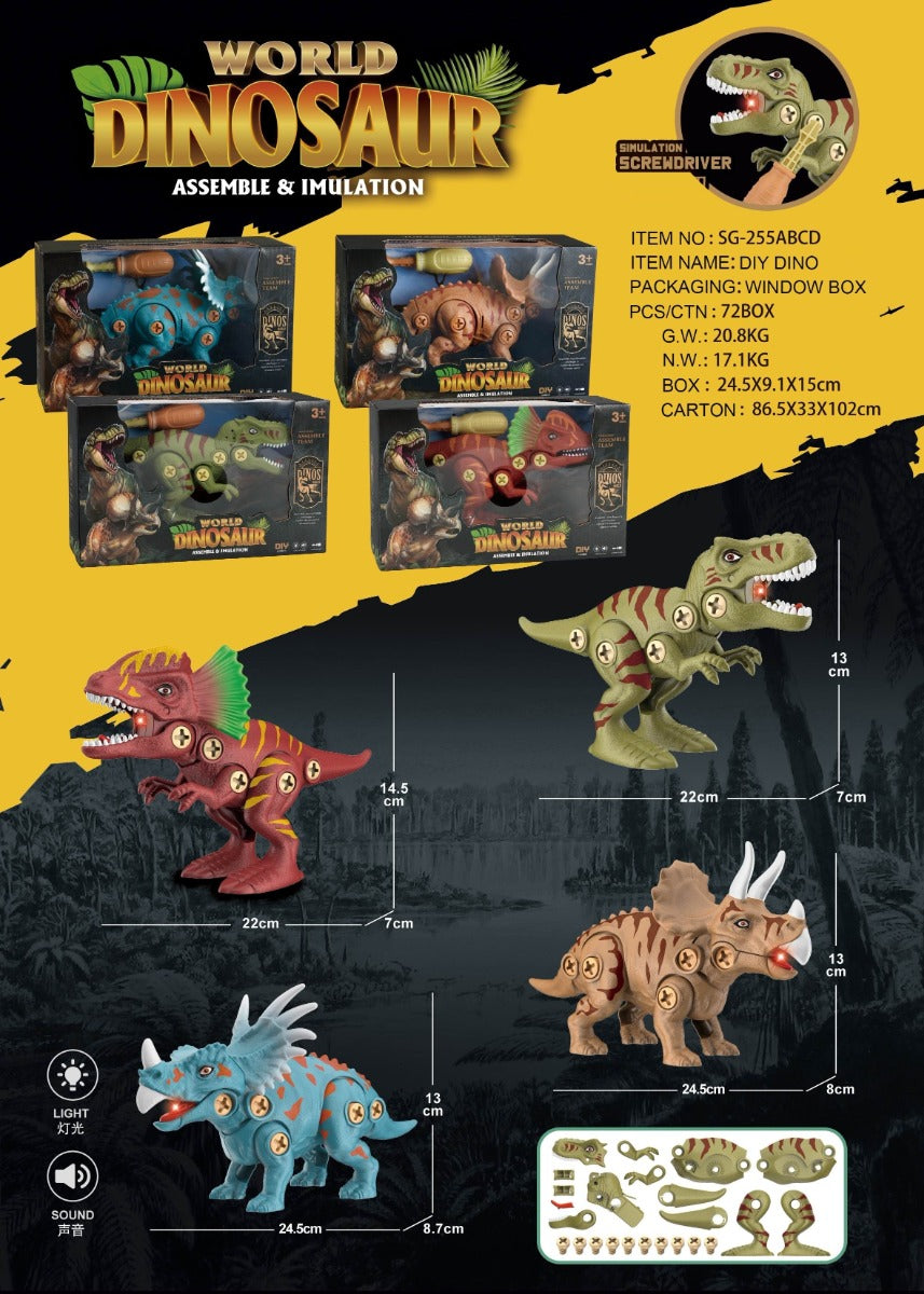 Buy Synpo World Dinosaur DIY Assemble Team (Sold Separately Subject to Availability) | Yallatoys.com