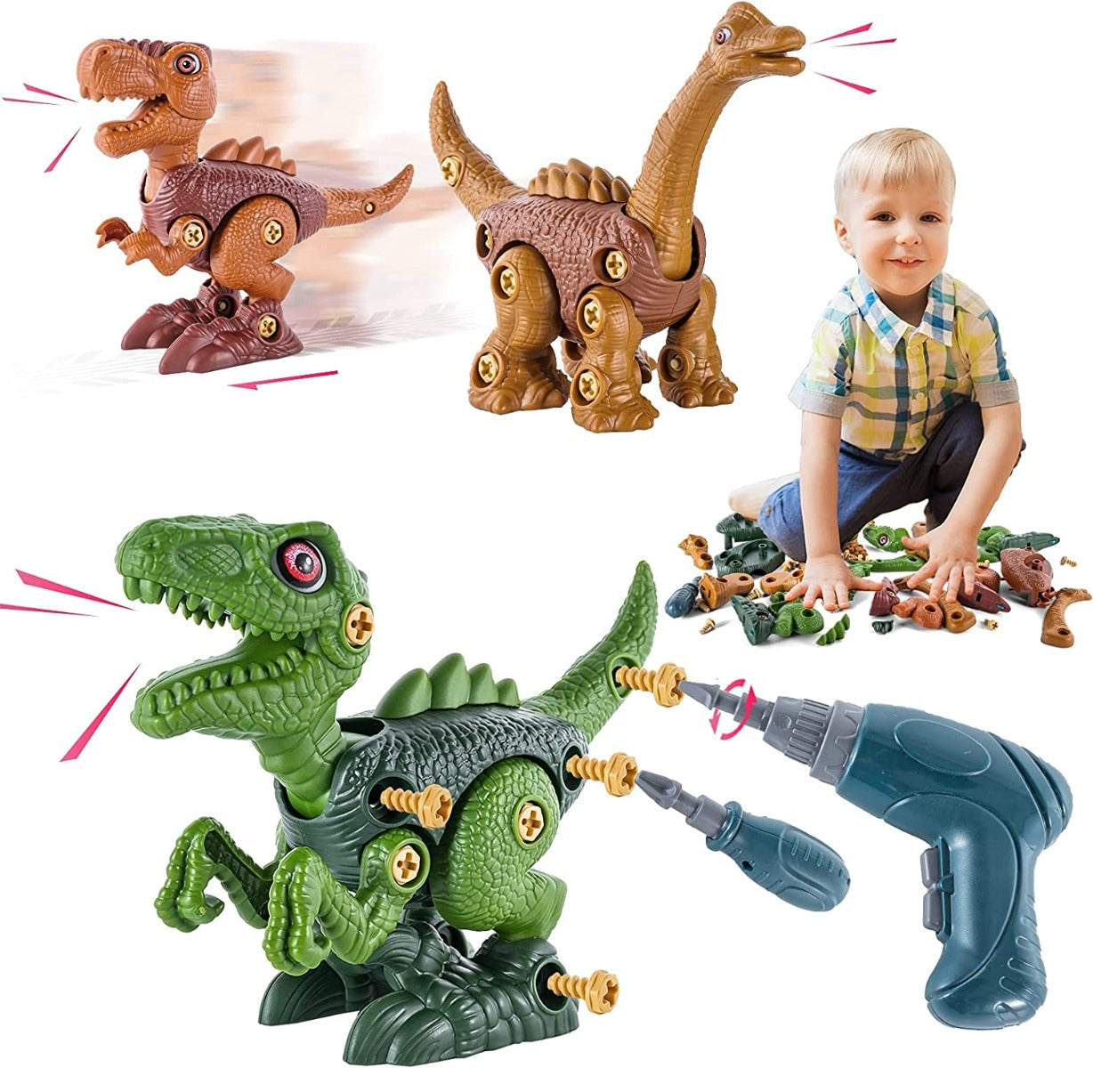 Buy Synpo World Dinosaur DIY Assemble Team (Sold Separately Subject to Availability) | Yallatoys.com