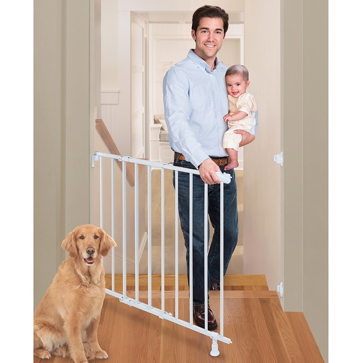 Summer Infant Top Of Stairs Simple To Secure Metal Gate White Summer Infant Yallatoys