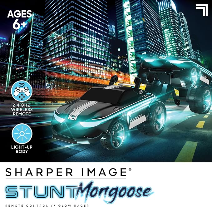 Buy Sharper Image Toy Remote Control Stunt Mongoose LED | Yallatoys.com