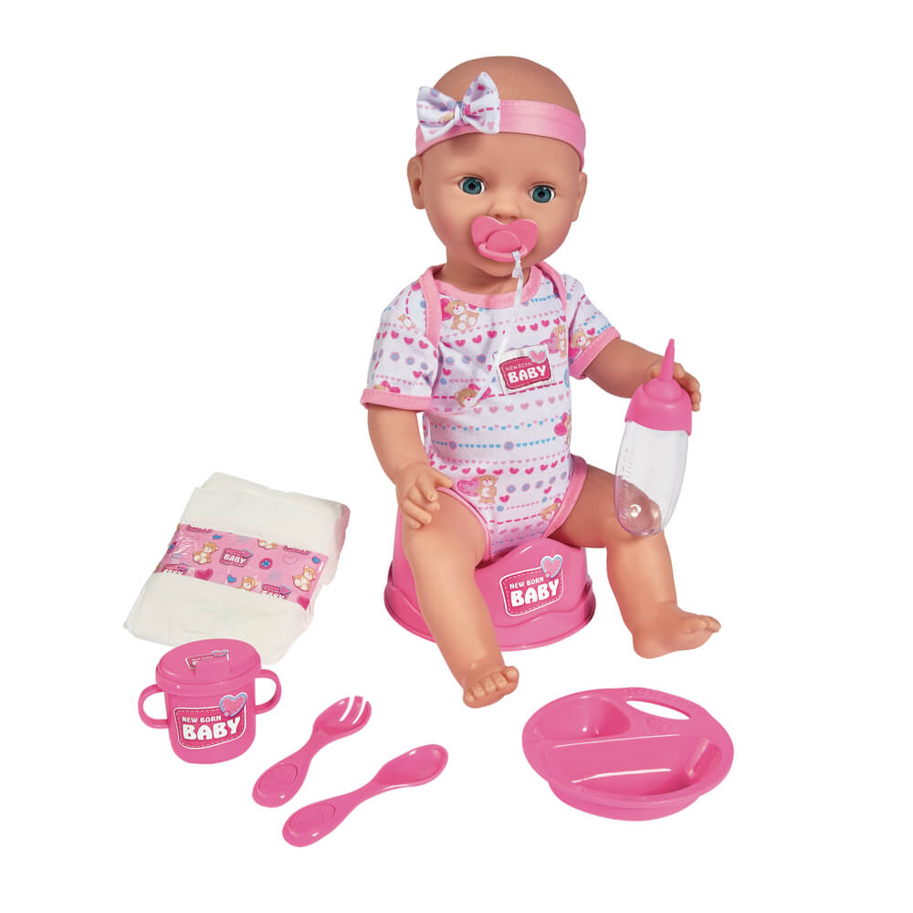 Buy Simba New Born Baby Doll Playset with Pink Accessories | Yallatoys.com