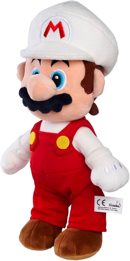 Buy Simba Super Mario Plush Toy Fire Mario 30cm | Yallatoys.com