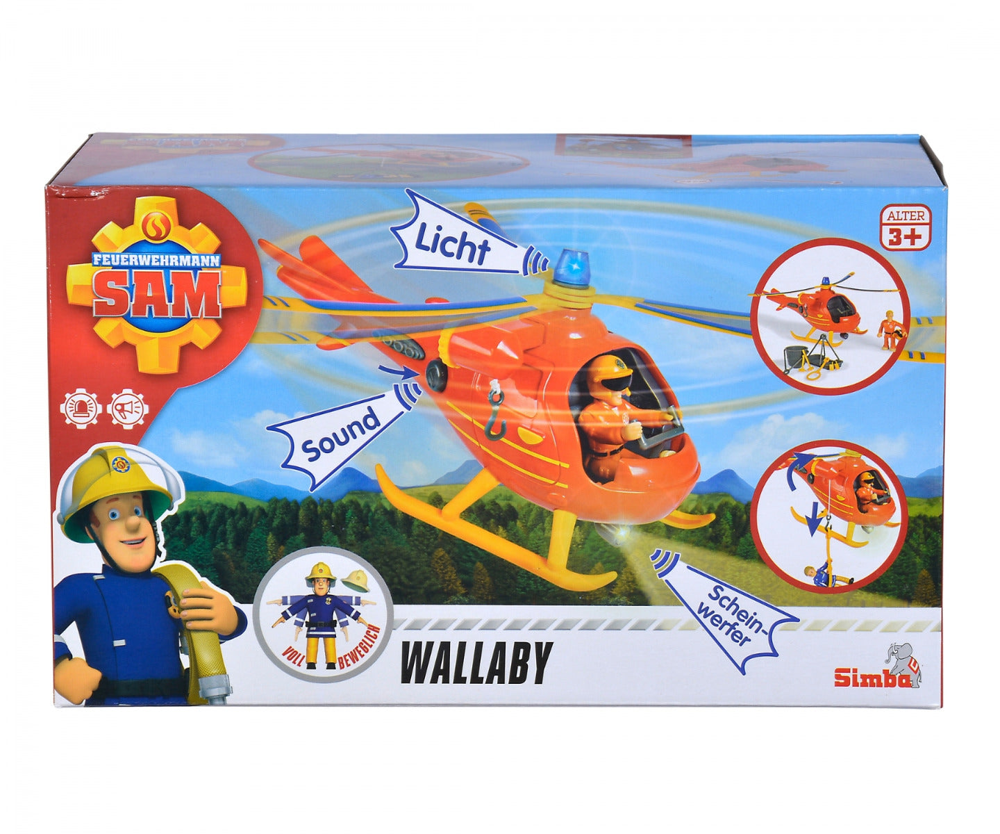Buy Simba Sam Helicopter Wallaby Including Figure | Yallatoys.com