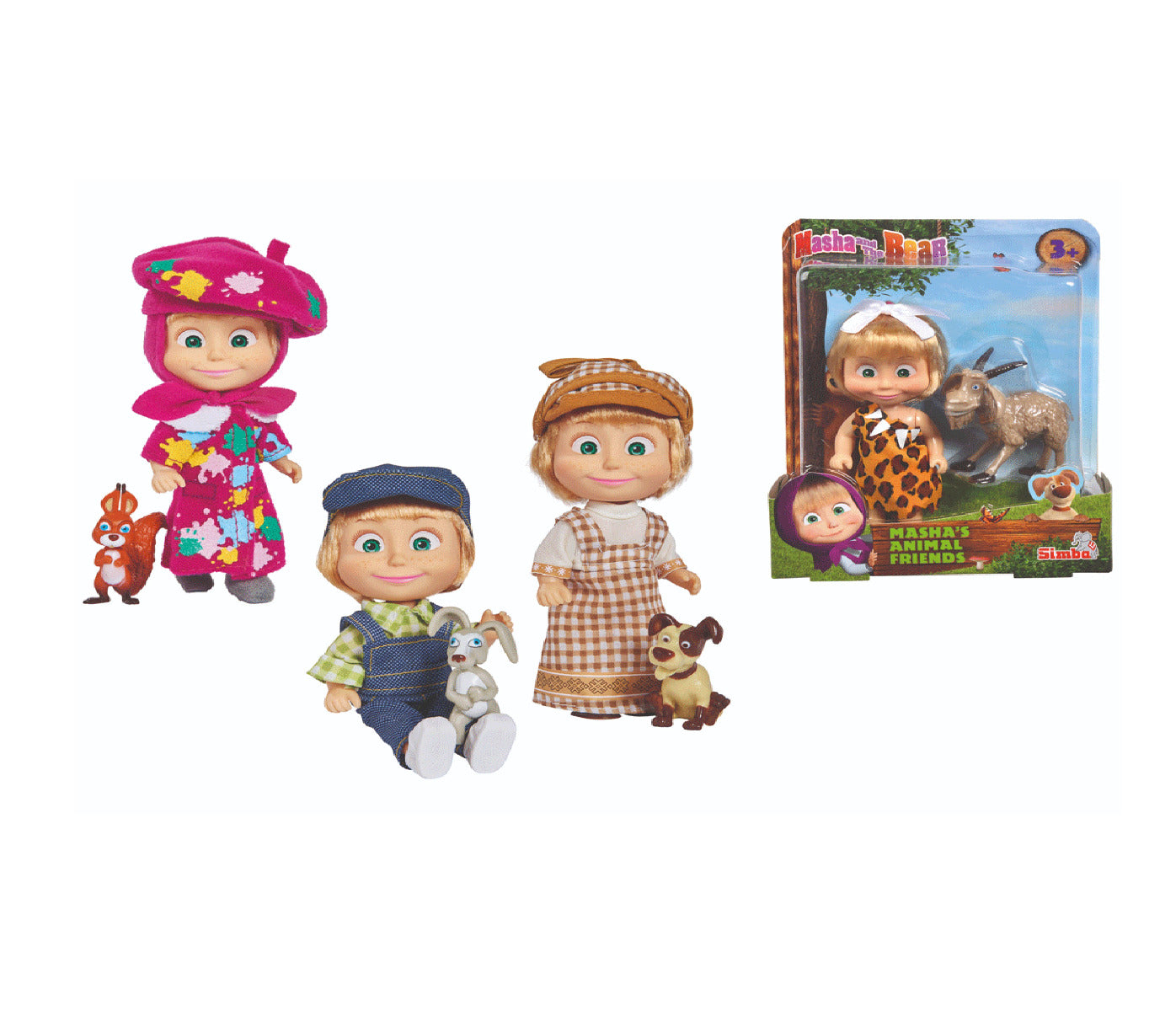 Buy Masha & The Bear With Her Animal Friends (Sold Separately Subject To Availability) | Yallatoys.com
