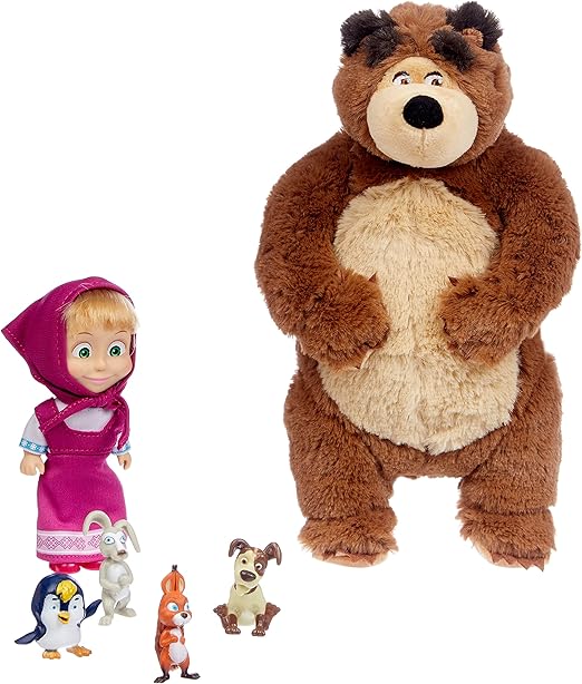 Buy Masha And The Bear Famous Plush Bear Doll And Animals | Yallatoys.com