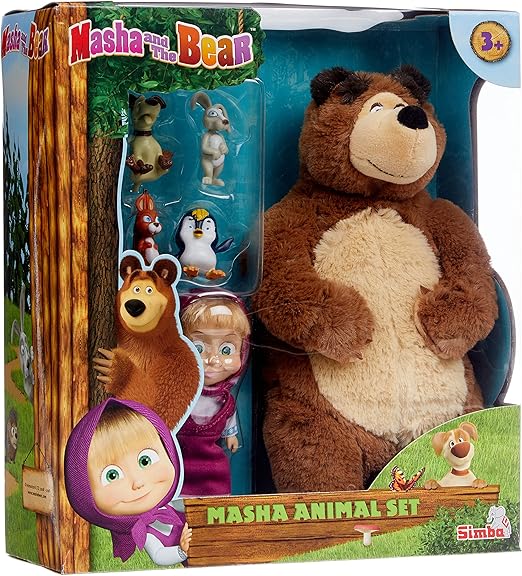 Buy Masha And The Bear Famous Plush Bear Doll And Animals | Yallatoys.com