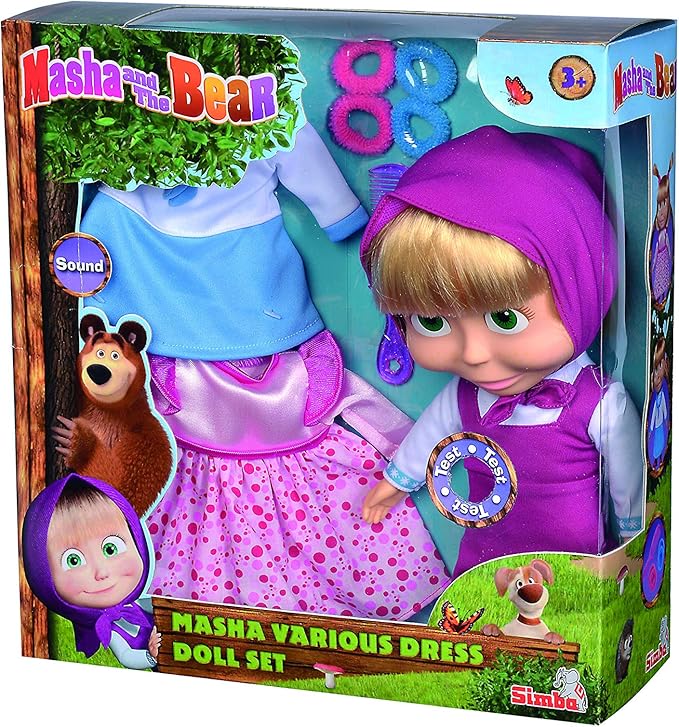 Buy Simba Masha Doll with 2 extra Dresses 30cm | Yallatoys.com