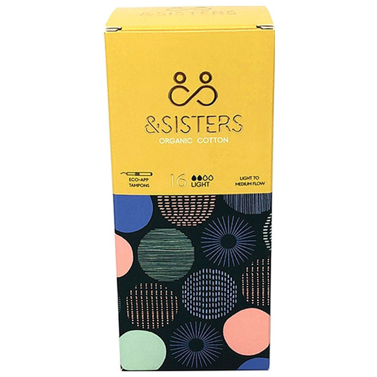 &Sisters Organic Cotton Eco Applicator Tampons Light 16 pack &Sisters Yallatoys