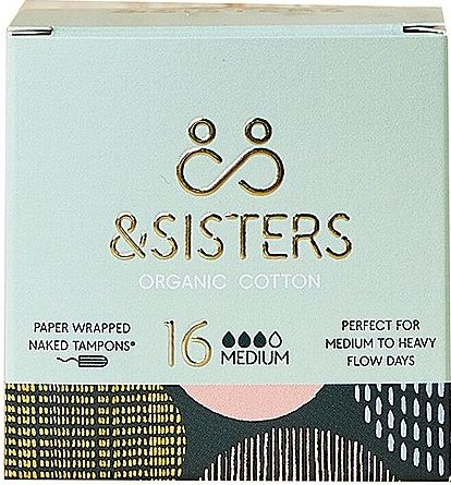 &Sisters Naked Tampons Medium 16 pack &Sisters Yallatoys