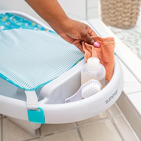 Summer Infant Comfy Clean Deluxe Baby Bath Tub Blue Summer Infant Yallatoys