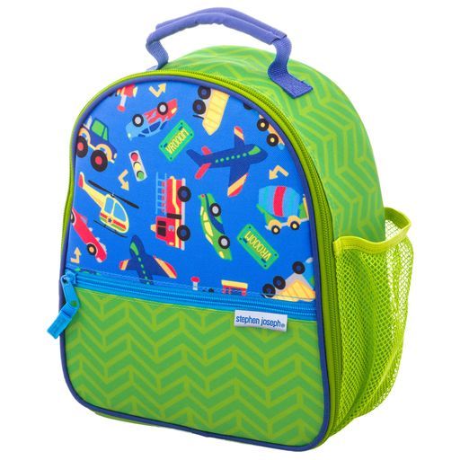 Buy Stephen Joseph All Over Print Lunch Bag Transportation Green | Yallatoys.com