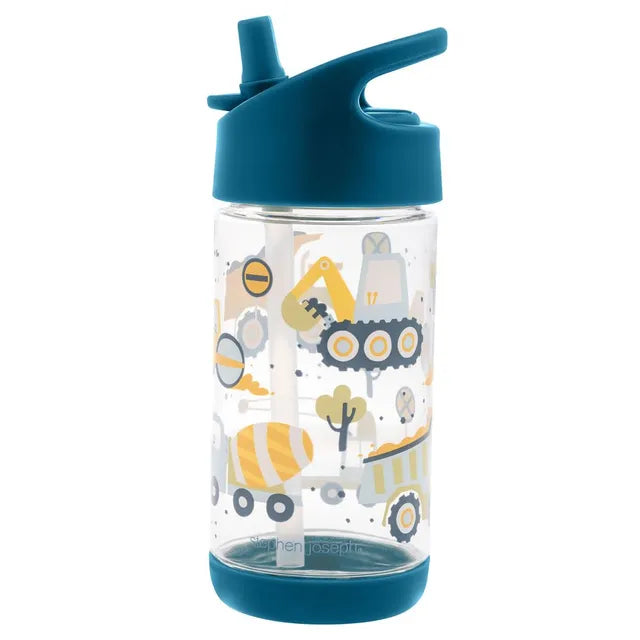 Buy Stephen Joseph Flip Top Water Bottle Construction 355 ml | Yallatoys.com