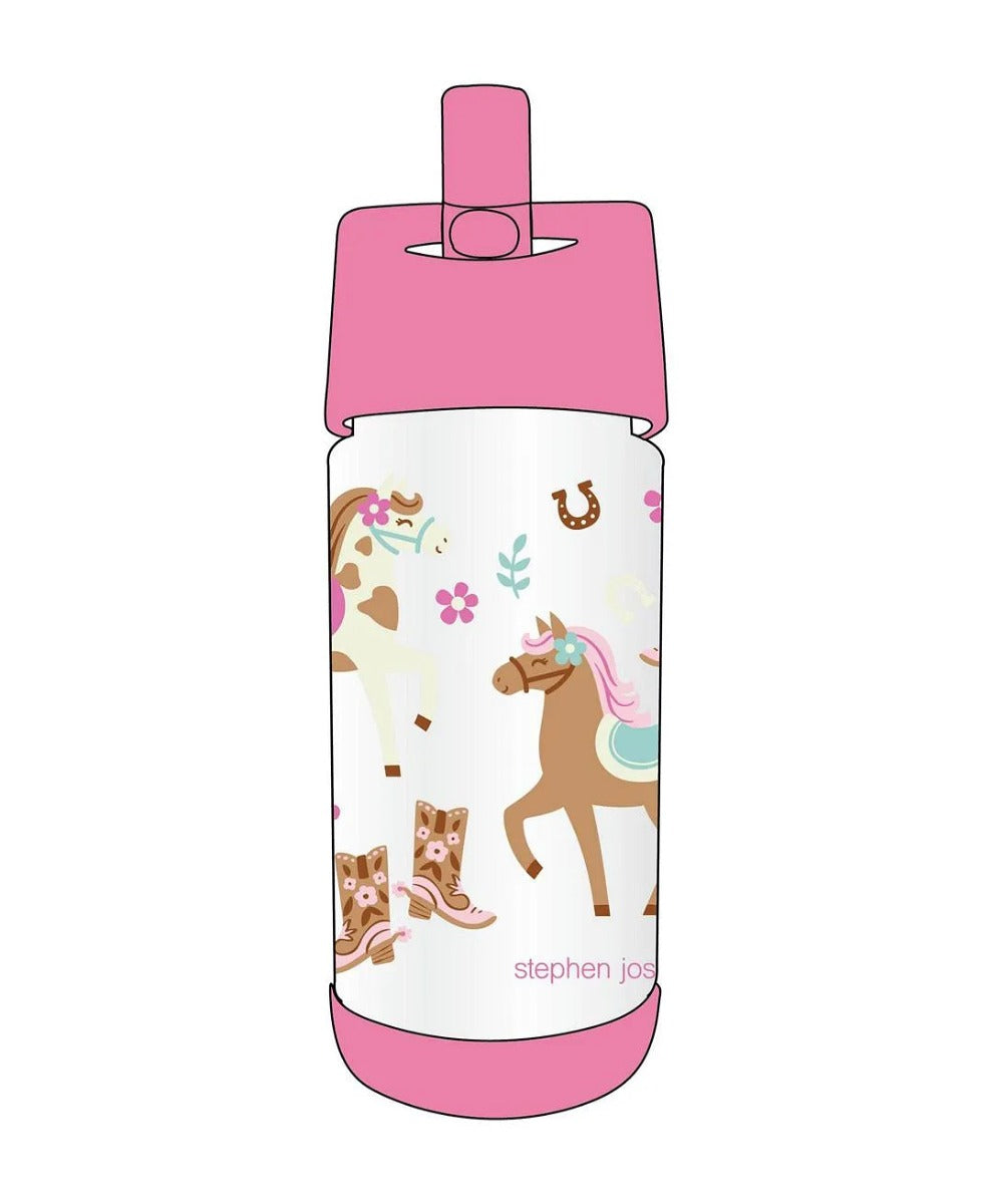 Buy Stephen Joseph Horse Flip Top Water Bottle 355ml | Yallatoys.com