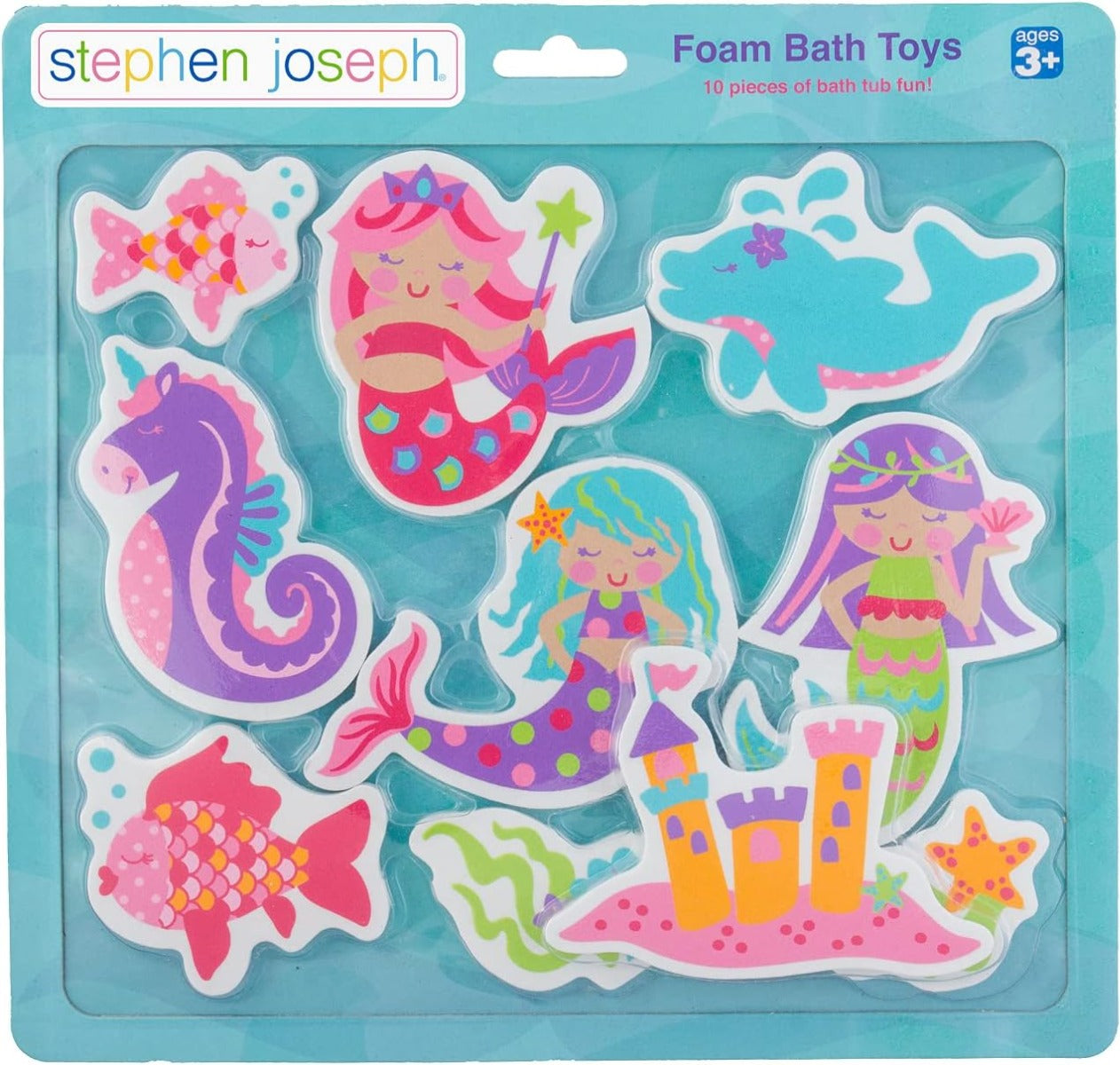 Stephen Joseph Floating Foam Bath Character 10pcs Mermaid Stephen Joseph Yallatoys