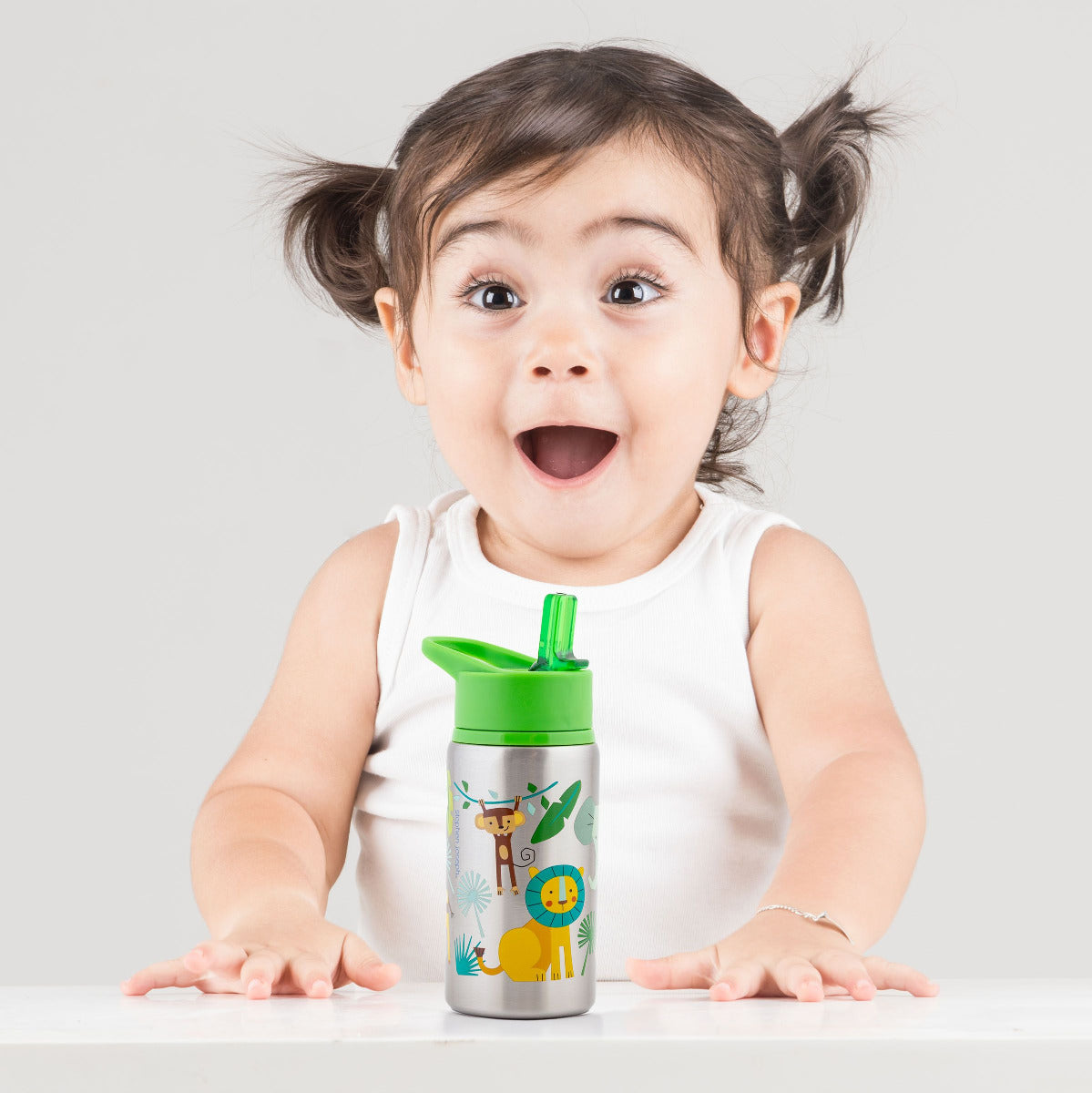 Buy Stephen Joseph Stainless Steel Water Bottles Zoo 532ml | Yallatoys.com