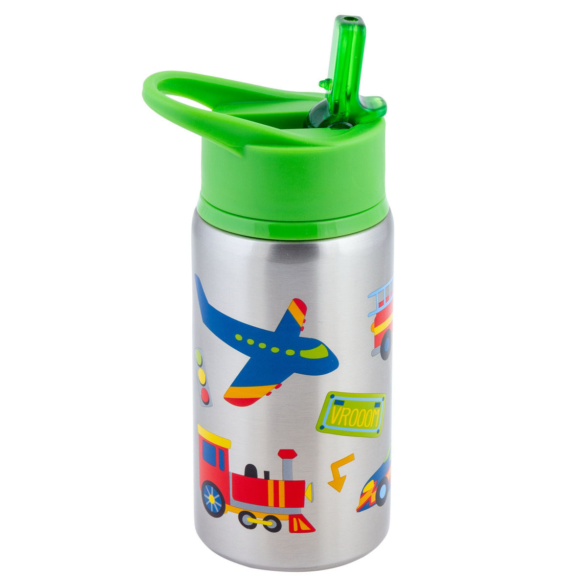 Buy Stephen Joseph Stainless Steel Water Bottles Transportation Blue 532ml | Yallatoys.com