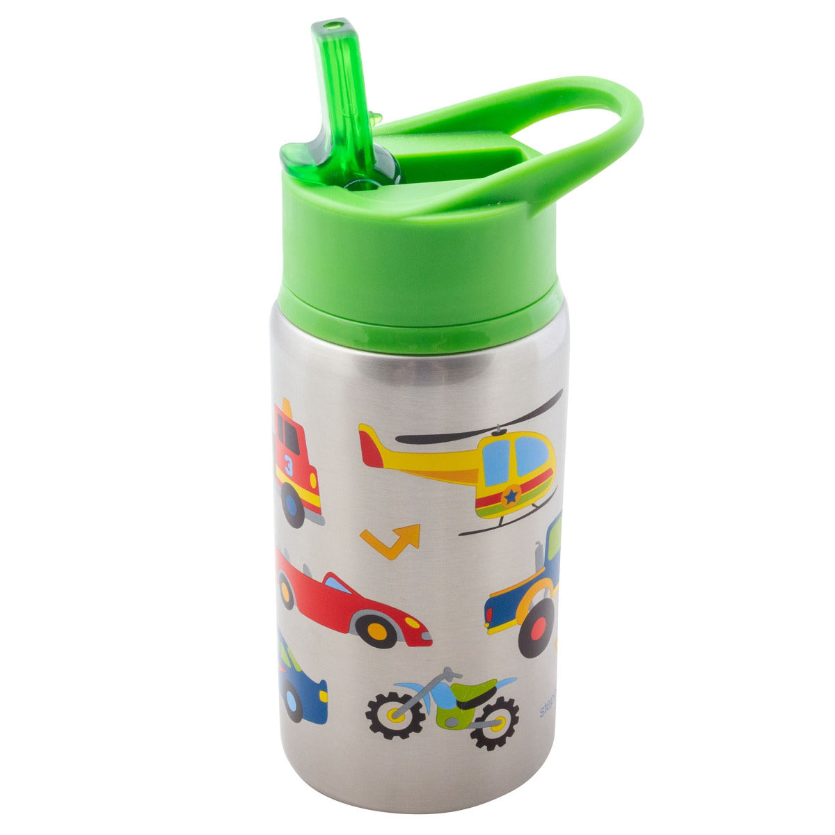 Buy Stephen Joseph Stainless Steel Water Bottles Transportation Blue 532ml | Yallatoys.com