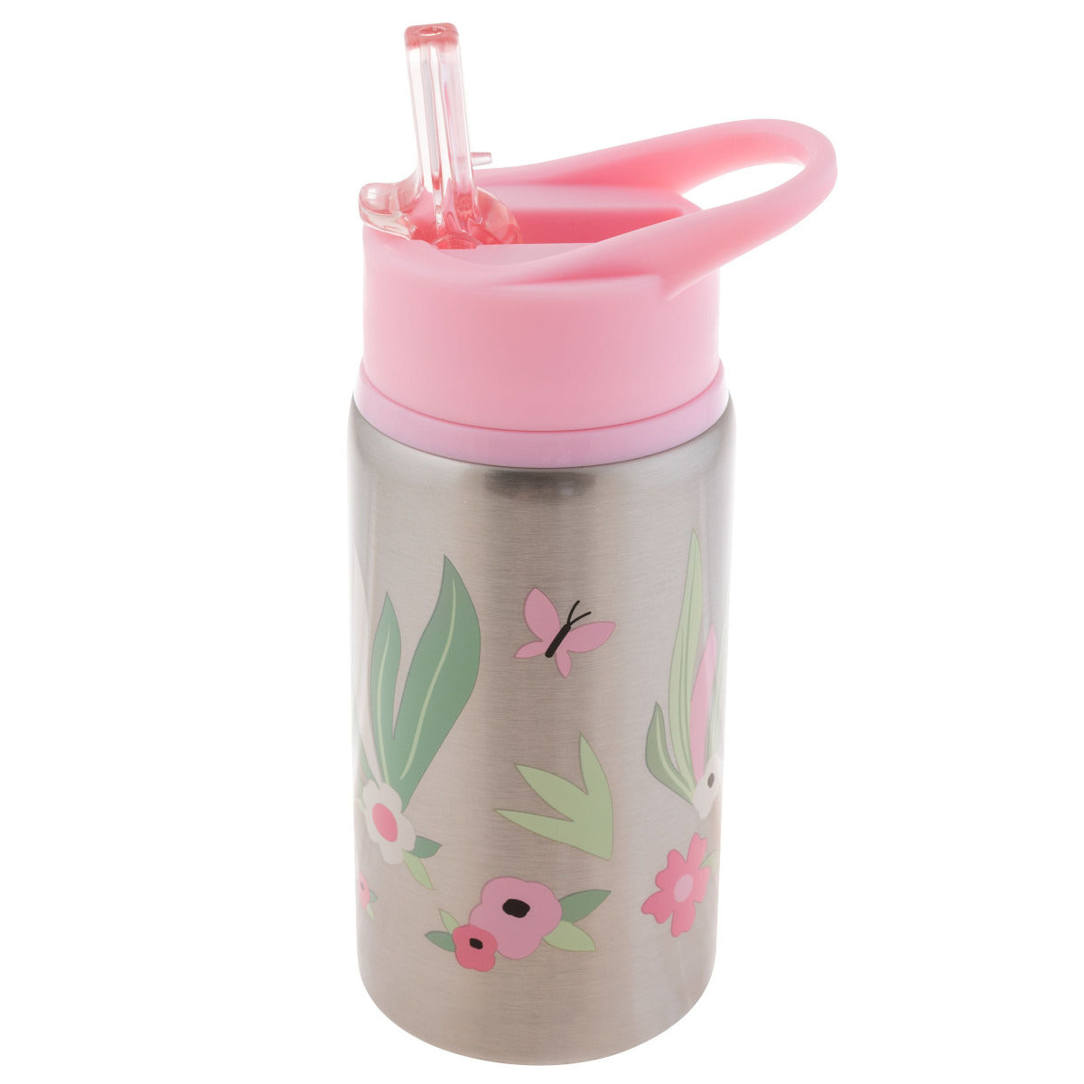 Buy Stephen Joseph Stainless Steel Water Bottle Leopard Pink 532ml | Yallatoys.com