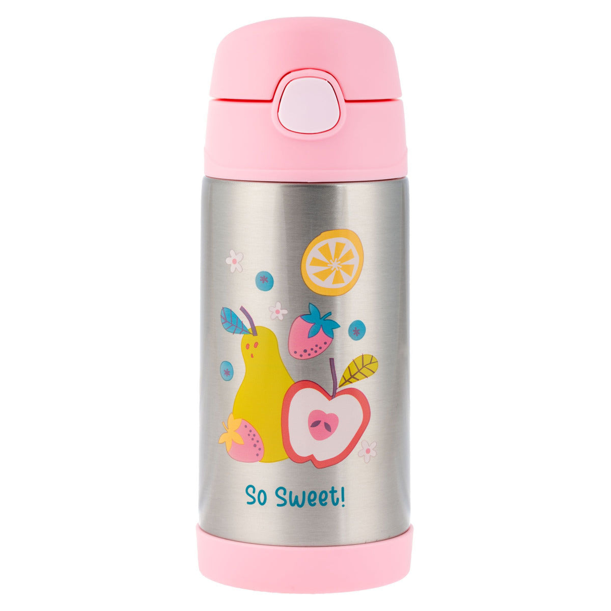 Buy Stephen Joseph Double Wall Stainless Steel Bottle Fruit Pink 335ml | Yallatoys.com