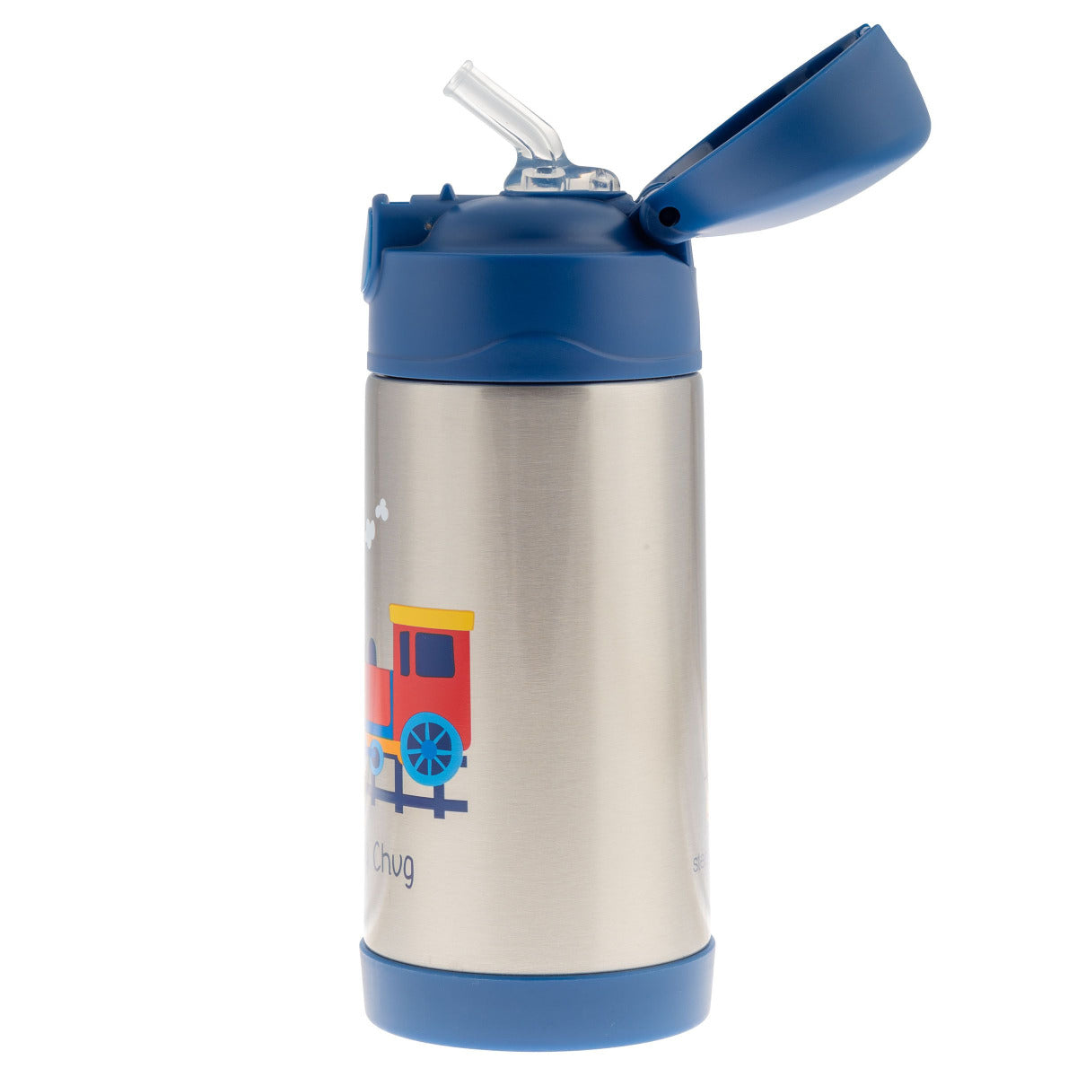 Buy Stephen Joseph Insulated Stainless Steel Bottle Transportation Blue 350ml | Yallatoys.com