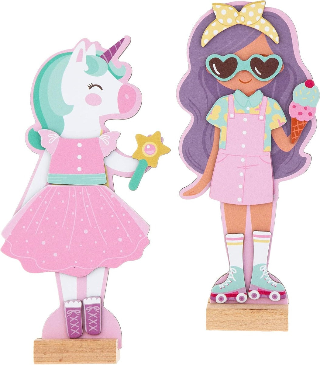 Buy Stephen Joseph Magnetic Dress Up Doll Unicorn and Princess | Yallatoys.com