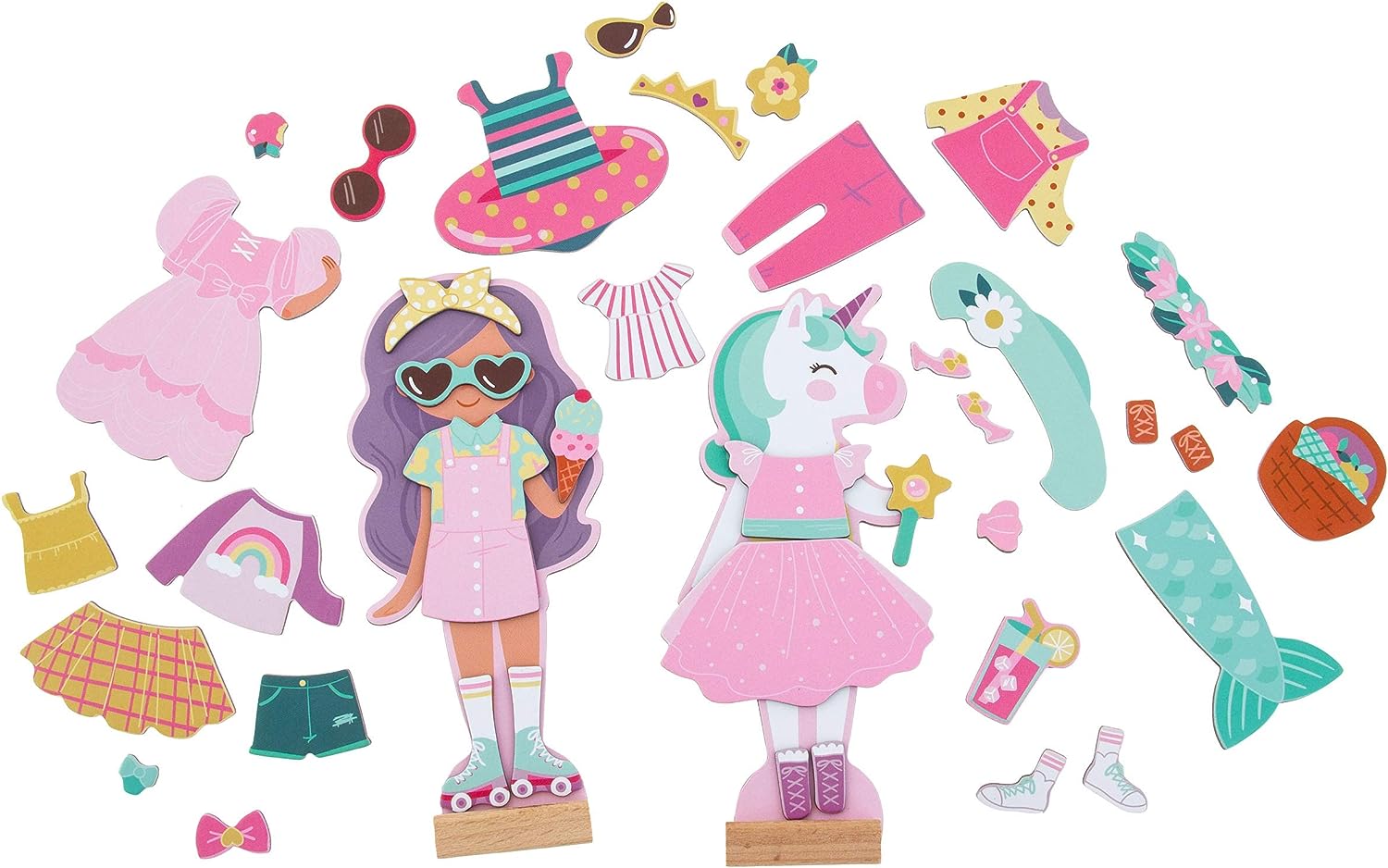 Buy Stephen Joseph Magnetic Dress Up Doll Unicorn and Princess | Yallatoys.com