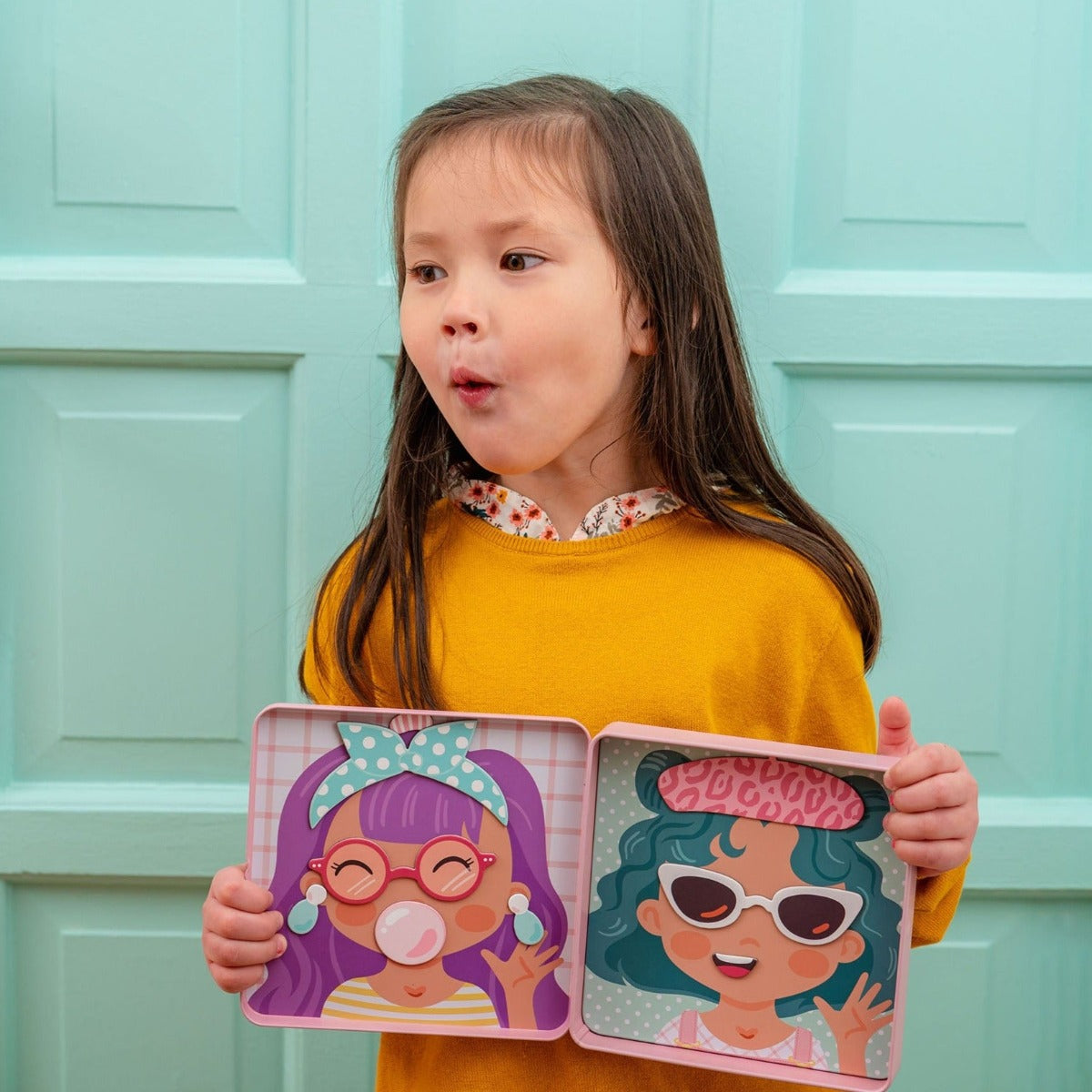 Buy Stephen Joseph Funny Faces Magnetic Set Girl | Yallatoys.com