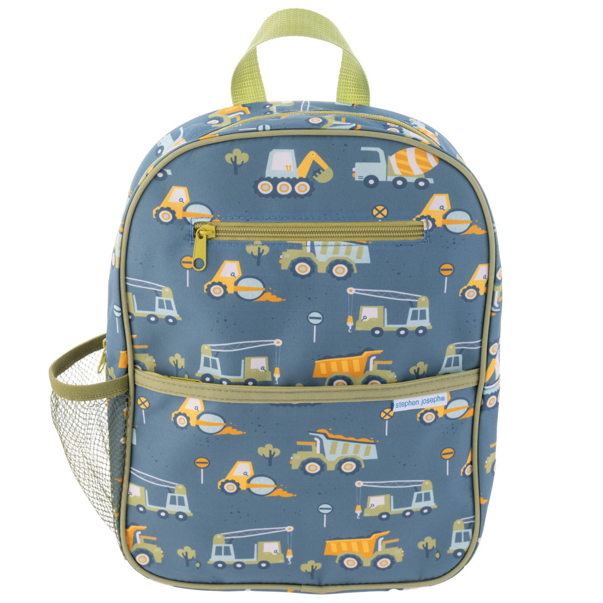 Buy Stephen Joseph Preschool Backpack Construction Green 12inch | Yallatoys.com