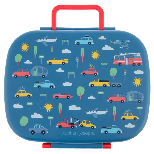 Buy Stephen Joseph 5 Compartments Bento Lunch Box Transportation 700 ml | Yallatoys.com