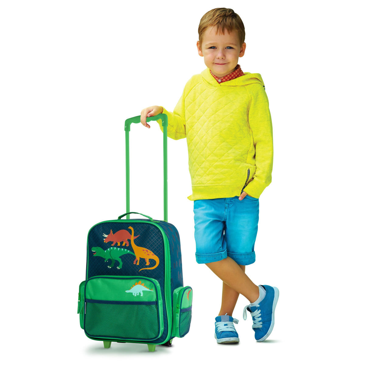 Buy Stephen Joseph Classic Trolley Bag Dino Green 18inch | Yallatoys.com