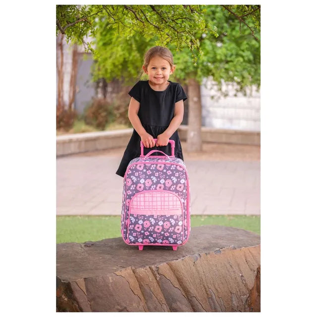 Buy Stephen Joseph Printed Rolling Trolley Bag Charcoal Flower | Yallatoys.com