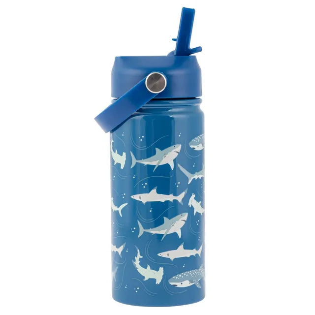 Buy Stephen Joseph Insulated Stainless Steel Bottle With Handle Shark 414 ml | Yallatoys.com