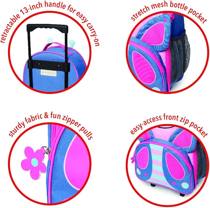Buy Skip Hop Zoo Kids Rolling Luggage Butterfly 14inch | Yallatoys.com