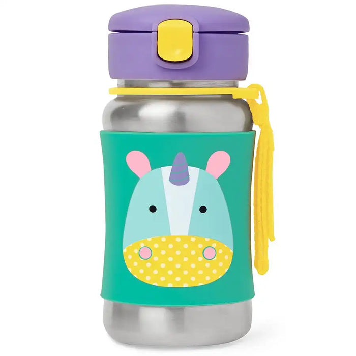Buy Skip Hop Zoo Stainless Steel Straw Bottle Unicorn 350ml | Yallatoys.com