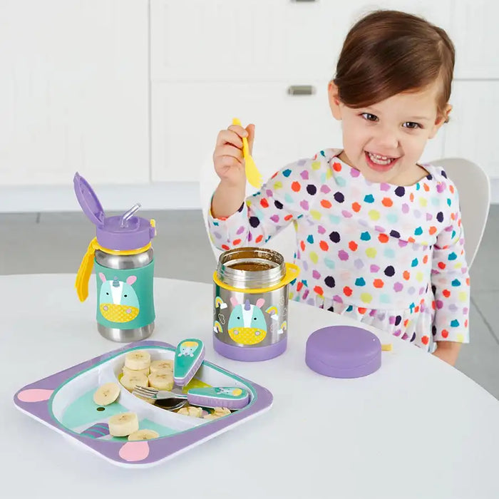 Buy Skip Hop Zoo Stainless Steel Straw Bottle Unicorn 350ml | Yallatoys.com