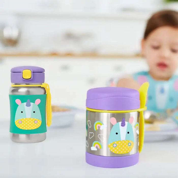 Buy Skip Hop Zoo Stainless Steel Straw Bottle Unicorn 350ml | Yallatoys.com