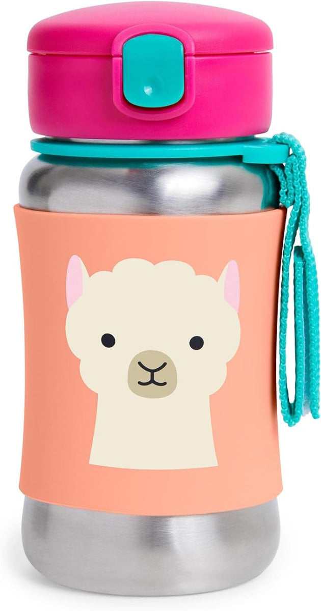 Buy Skip Hop Zoo Stainless Steel Straw Bottle Llama 350ml | Yallatoys.com