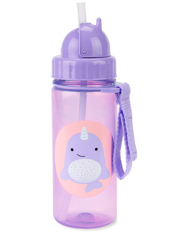 Buy Skip Hop Zoo Straw Bottle Narwhal 390ml | Yallatoys.com
