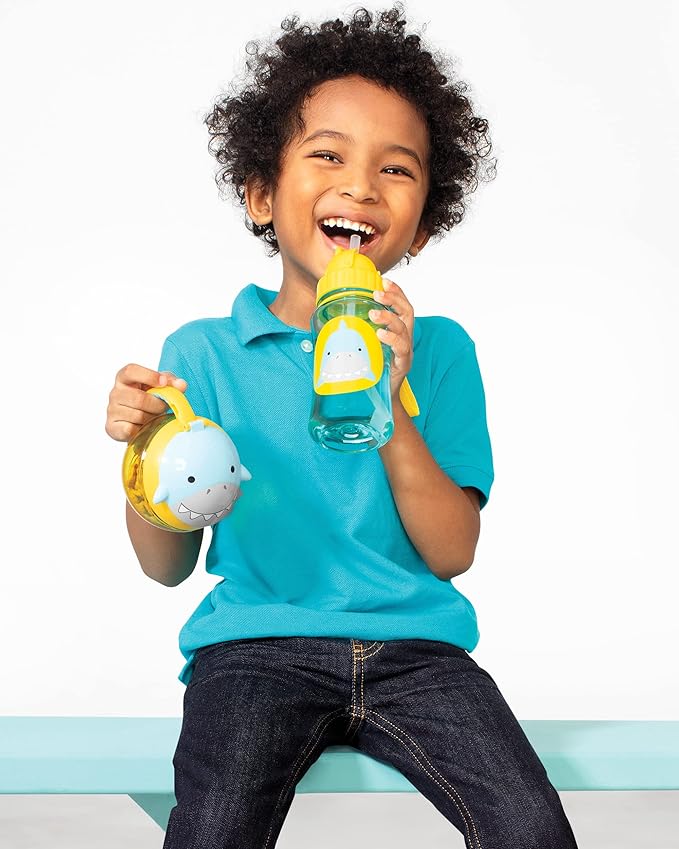 Buy Skip Hop Zoo Straw Bottle Shark 390ml | Yallatoys.com