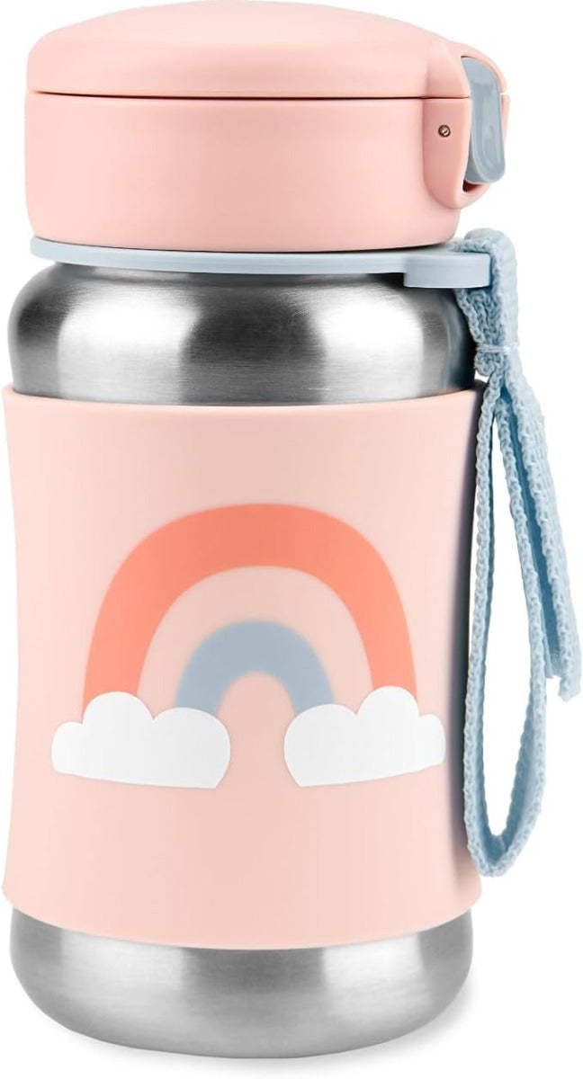 Buy Skip Hop Spark Style Stainless Steel Straw Bottle Rainbow 350ml | Yallatoys.com