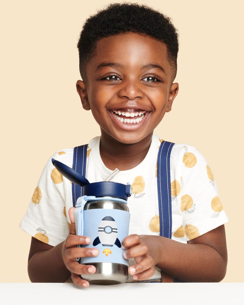 Buy Skip Hop Spark Style Stainless Steel Straw Bottle Rocket 350ml | Yallatoys.com