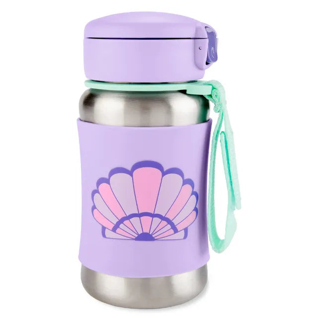 Buy Skip Hop Spark Style Stainless Steel Straw Bottle Seashell 350 ml | Yallatoys.com