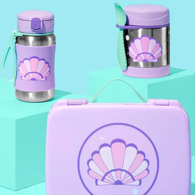 Buy Skip Hop Spark Style Stainless Steel Straw Bottle Seashell 350 ml | Yallatoys.com