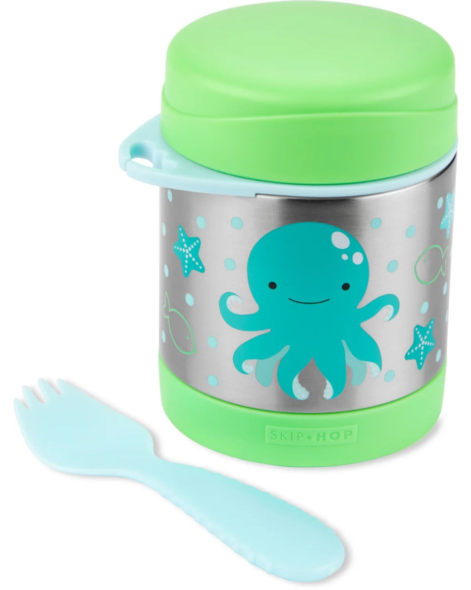 Buy Skip Hop Zoo Stainless Steel Food Jar With Spork Octopus 325 ml | Yallatoys.com