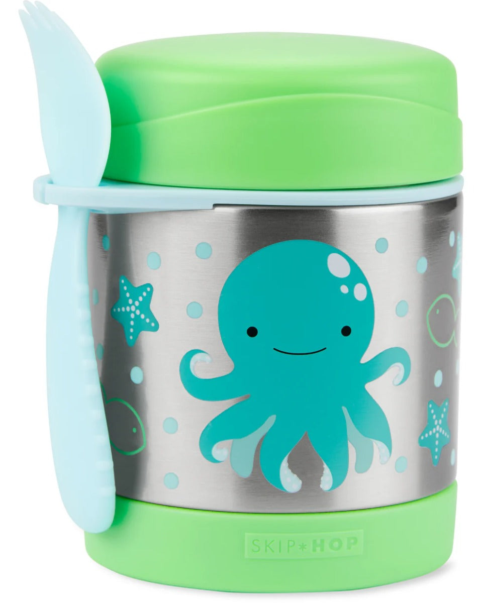 Buy Skip Hop Zoo Stainless Steel Food Jar With Spork Octopus 325 ml | Yallatoys.com