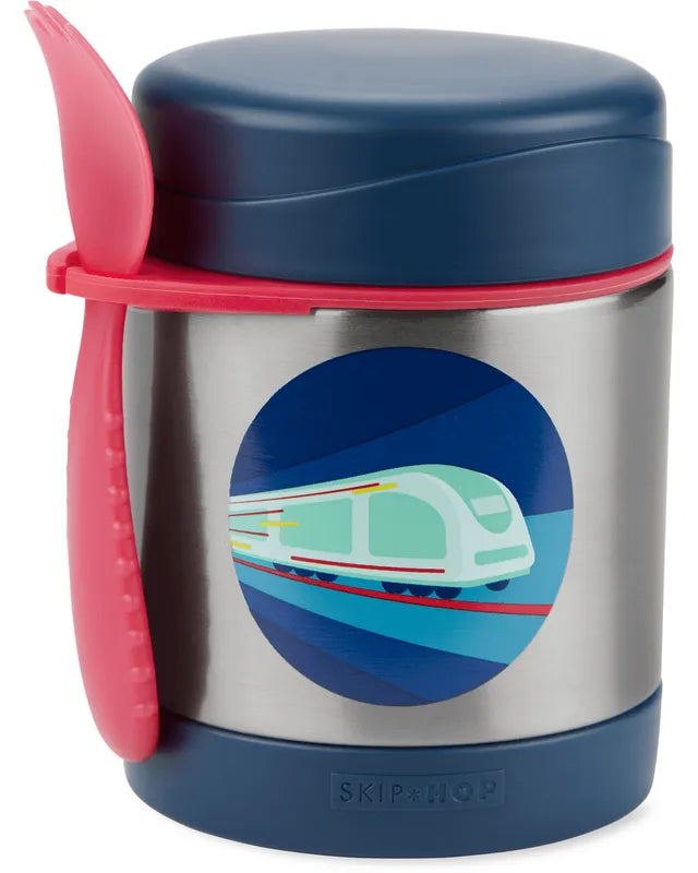 Buy Skip Hop Spark Style Stainless Steel Food Jar With Spork Train 325 ml | Yallatoys.com