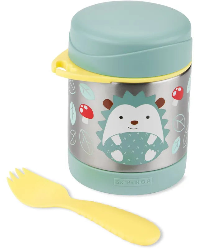Buy Skip Hop Zoo Stainless Steel Food Jar With Spork Hedgehog 325 ml | Yallatoys.com