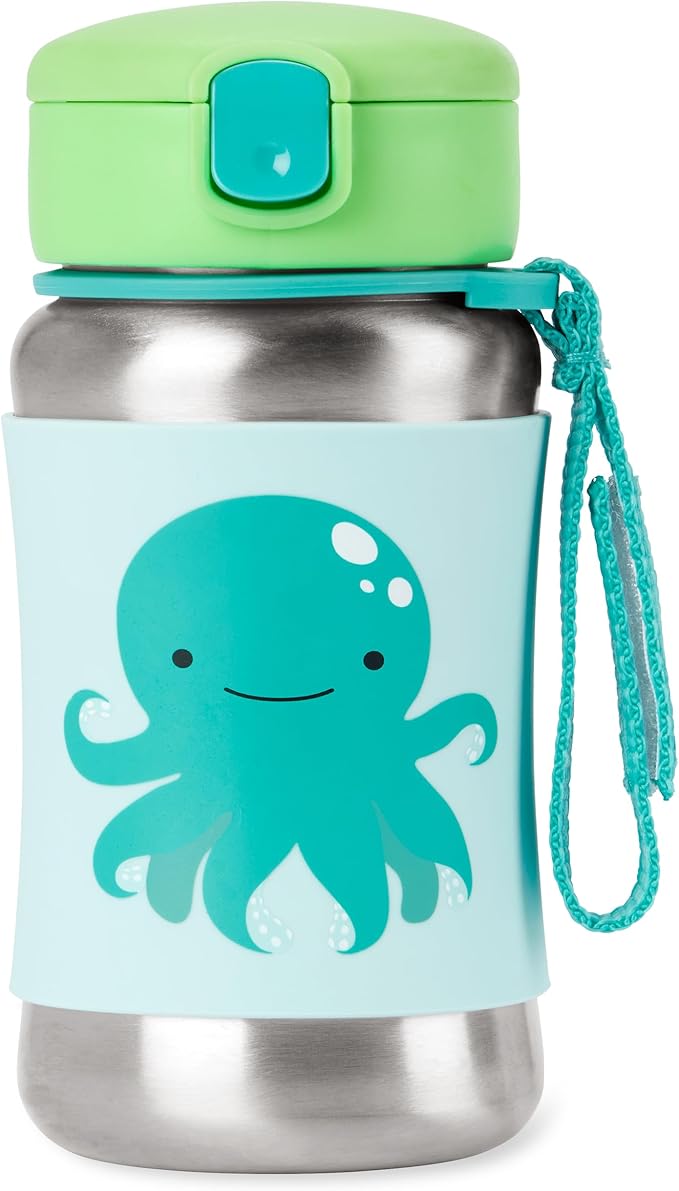 Buy Skip Hop Zoo Stainless Steel Straw Bottle Octopus | Yallatoys.com