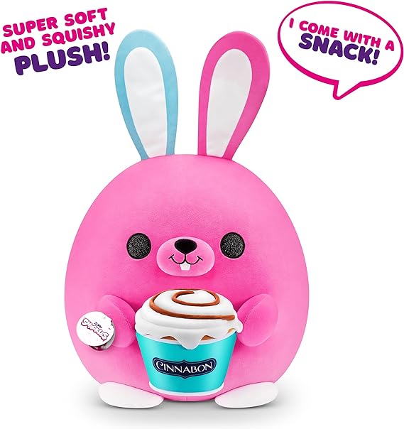 Buy Snackles Bunny Holding Cinnabon Cinamon Roll Plush Toy | Yallatoys.com