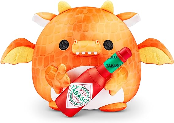 Buy Snackles Dragon Holding Plush Tabasco Red Pepper Sauce Plush Toy 35 cm | Yallatoys.com
